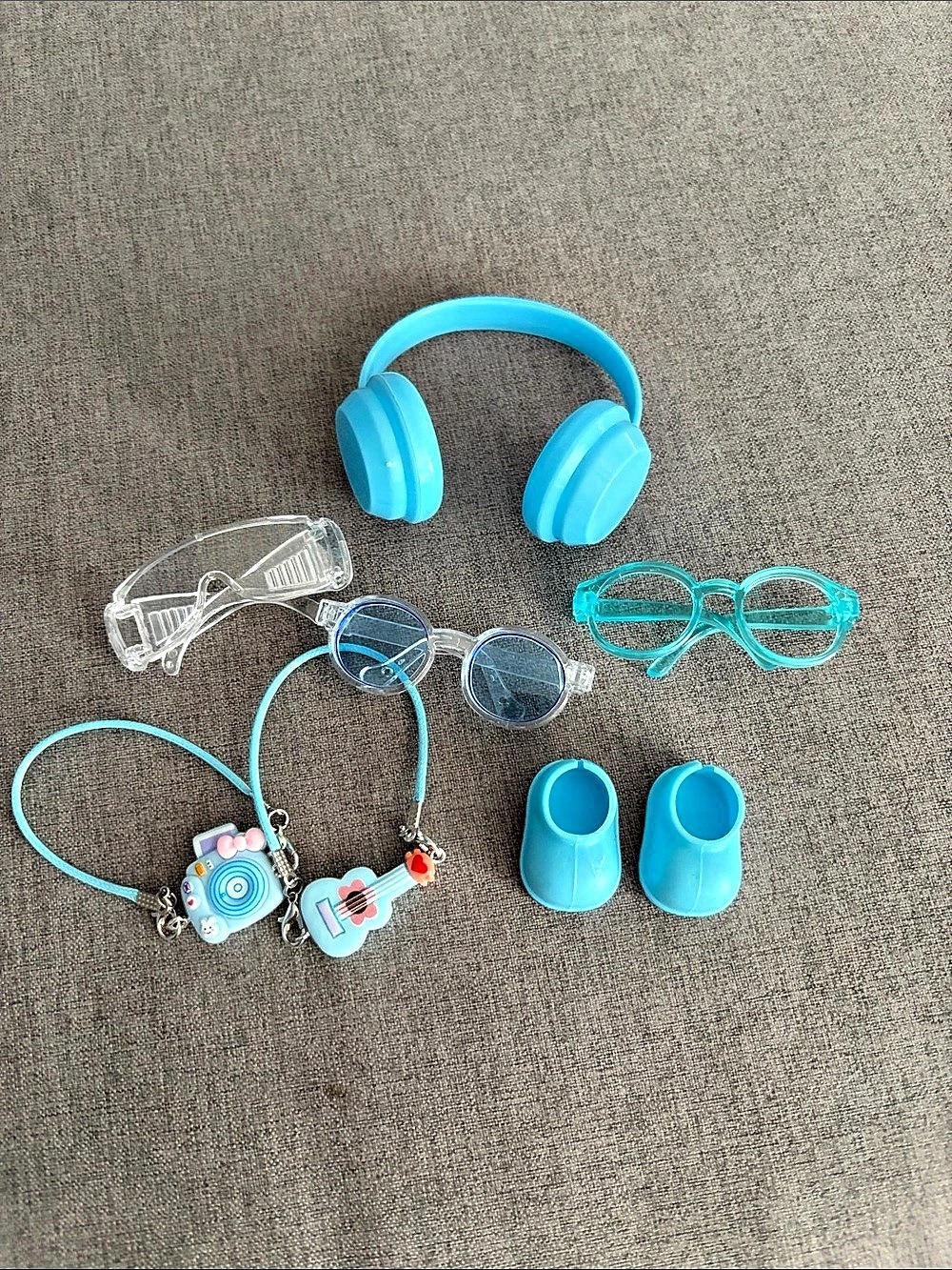 Labubu or XS Doll Blue Accessories Set Blue